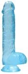 RealRock Realistic Dildo with Balls Blau 15 cm