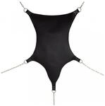 Rimba Liebesschaukel mit 5 D-Ringen Leder Schwarz