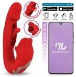 IY Mouty Rabbit-Vibrator mit App-Steuerung Rot 17,2 cm