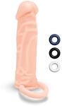 Size Up Silicone Realistic Penis Extender Penish&uuml;lle Beige