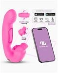 INTOYOU Doppel Vibrator mit App Steuerung 19 cm Pink