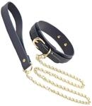 NS Novelties Bondage Couture Collar And Leash Blue