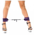 Rimba Soft Bondage Fu&szlig;fesseln mit Spreizband Lila Schwarz