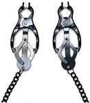 Rimba Verstellbare Nippelklemmen an Kette Schwarz