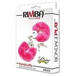 Rimba Polizei Handschellen mit Fell Silber Pink