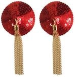 Sequin Nipple Covers with Chain