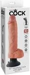 King Cock Vibrating Cock Vibrator Beige 25 cm