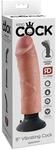 King Cock Vibrating Cock Vibrator Beige 20 cm