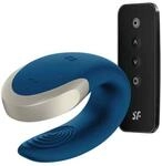 Satisfyer Double Love Paarvibrator Blau 8,6 cm