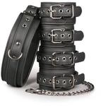 Fetish set with collar, ankl and wrist cuffs
