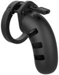 Model 21 - Chastity - 4.5"" - Silicone Cock Cage - Black