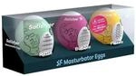 Satisfyer Taschenmuschi Egg 3er Set Riffle, Bubble, Fierce