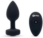 B-Vibe Vibrating Jewel Plug M-L Analplug Schwarz ⌀ 4 cm