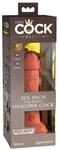 King Cock Elite Dual Density Silicone Cock Dildo Hellbraun 18 cm