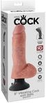 King Cock Vibrating Cock with Balls Vibrator Beige 20 cm