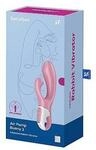 Satisfyer Air Pump Bunny 2 Light Red Vibrator Pink 20 cm ⌀ 4,2 cm