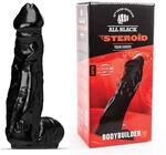 All Black STEROID Bodybuilder Doppeldildo Schwarz 32 cm ⌀ 7 cm