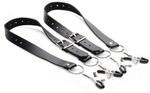Spread Labia Spreader Straps with Clamps - Black