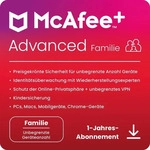 McAfee MPA31MNRURDACD, McAfee+ Advanced Family | 6 User/unbegrenzte Ger&auml;te | 1 Jahr