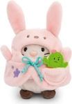 Nici Kuscheltier Set mymochi Katze Angy mit Kaktus u. Hasenkost&uuml;m in Geschenkbox