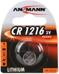 Ansmann Lithium-Knopfzelle CR1216, 3 V, 1er- Packung
