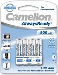 Camelion - AAA HR03 Micro Always Ready Premium 800mAh NiMH 1.2V Akku - 4er Packung