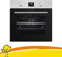 PKM Einbaubackofen Umluft LED Display 8 Funktionen Edelstahl Schwarz EB7IXD