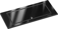 EVOline Backflip schwarz Glas - versenkbare Einbau-Steckerleiste mit 2 Steckdosen und