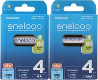 kompatibel Panasonic eneloop Akku AA / AAA - 2x 4er Blister / Typ BK-KJMCCE44E