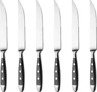Gr&auml;we 027.4106 SD, Gr&auml;we Steakmesser N&uuml;rnberg, 6-teilig, Edelstahl, schwarzer