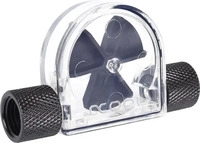 Alphacool Eisfluegel Durchflussanzeiger Schwarz G1/4 IG - Acryl