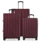Q-Damm - 3er Koffer Set Hartschale Burgund matt, TSA