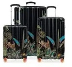 Q-Damm - 3er Koffer Set Hartschale Leopard, TSA