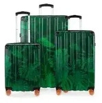 Q-Damm - 3er Koffer Set Hartschale Floral, TSA