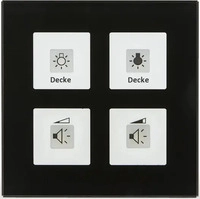 MDT RF-GTT4S.01, MDT RF-GTT4S.01 KNX RF+ Funk Glastaster Plus 4-fach mit Aktor,