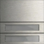 Gira 5532914, Gira 5532914 Ruftastenmodul 2f System 106 Edelstahl V4A