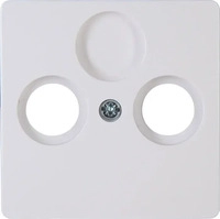 Kopp 334902182, Kopp 334902182 PARIS - Antennen-Abdeckung TV/RF, Farbe: arktiswei&szlig;