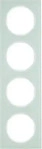 Berker 10142209, Berker 10142209 Rahmen 4fach R.3 Glas, polarwei&szlig;