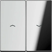 Jung GCR2995P, Jung GCR2995P Wippe 2fach, mit Pfeilsymbolen, Serie LS, Glanzchrom GCR