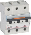 Legrand 409839, Legrand 409839 DX3 Leitungsschutzschalter D-Charakteristik, 63A,