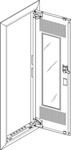 ABN GBRU16TM, ABN GBRU16TM Blendrahmen + Mediat&uuml;r 1x6 f&uuml;r UP-Feldverteiler,