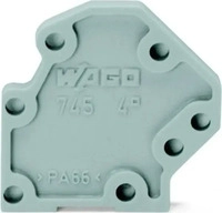 Wago 745-3100, Wago 745-3100 Abschlussplatte,1,5 mm dick,anrastbar,grau 7453100...