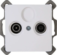 Kopp 921302089, Kopp 921302089 PARIS - Antennensteckdose TV/RF, Farbe: arktiswei&szlig;