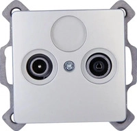 Kopp 921320081, Kopp 921320081 PARIS - Antennensteckdose TV/RF, Farbe: silber