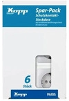 Kopp 920720013, Kopp 920720013 PARIS - Profi-Pack: 6x Schutzkontakt-Steckdose,