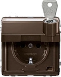 Merten MEG2316-7215, Merten MEG2316-7215 SCHUKO-Steckdose Klappdeckel Schriftfeld