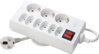 Kopp 129802002, Kopp 129802002 3+6-fach Steckdosenleiste, Schalter, 45&deg;gedrehte