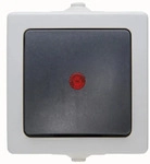 Kopp 566656002, Kopp 566656002 NAUTIC - Kontrollschalter, Farbe: grau