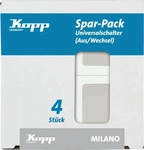 Kopp 616613054, Kopp 616613054 MILANO - Profi-Pack: 4x Universalschalter