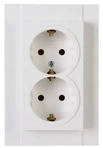 Kopp 929529084, Kopp 929529084 ATHENIS - Schutzkontakt-Steckdose, 2-fach, Farbe: